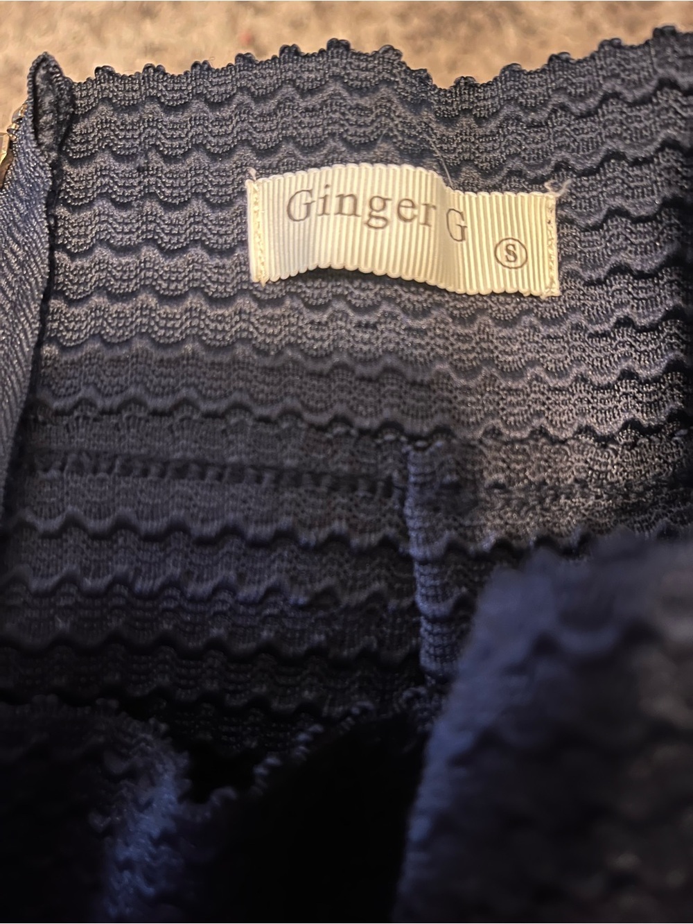 Ginger G Black Textured A-Line pleated Skirt - Picture 3 of 4